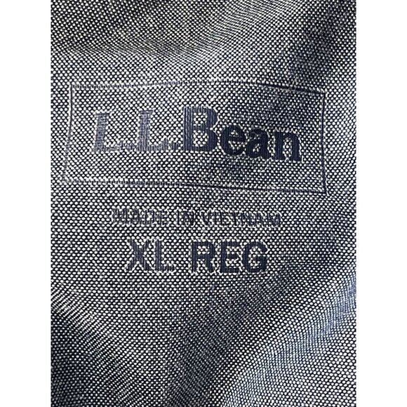 L.L. Bean Striped Rugby Henley Pullover Snap Zip Gray Beige Size XL - Picture 2 of 9